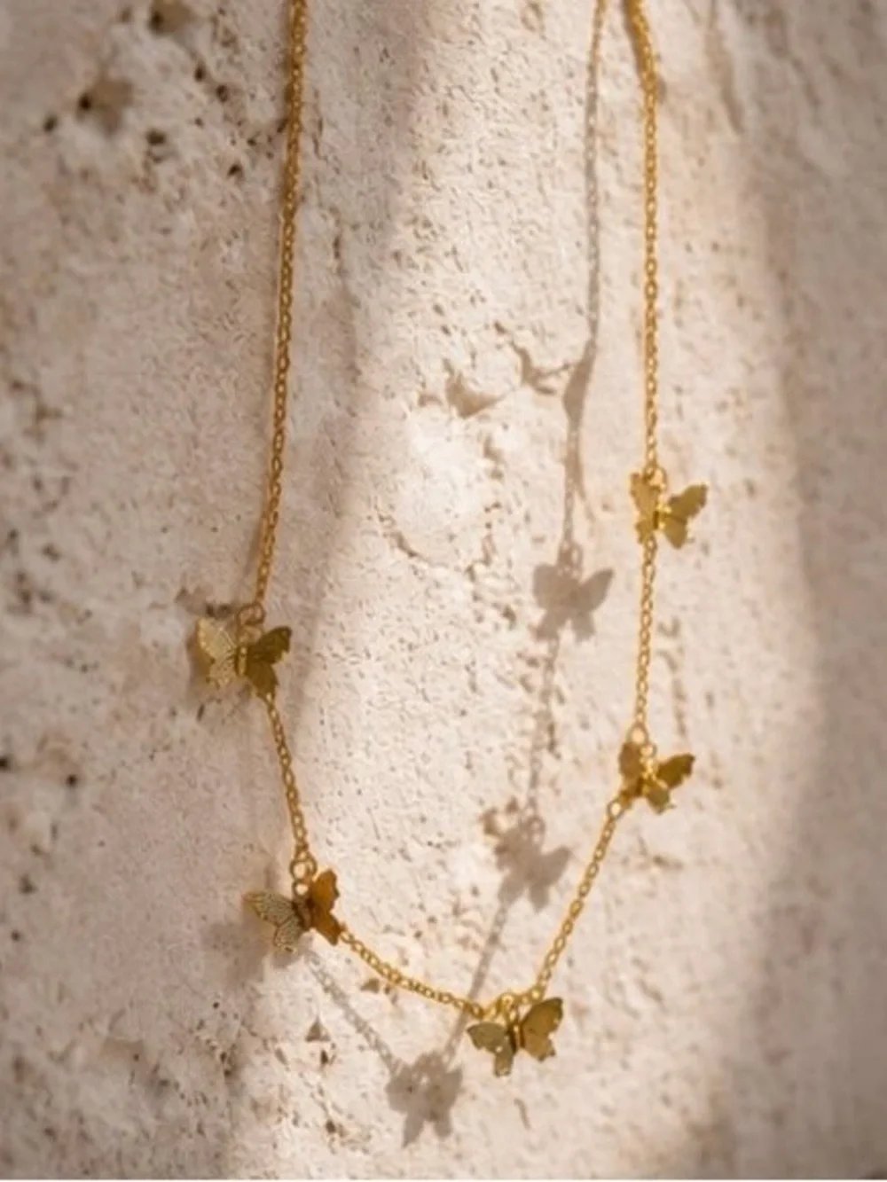 Gold Butterfly Chain Necklace